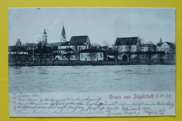 AK Gruss aus Ingolstadt / 1901 / Ortsansicht Gebäude